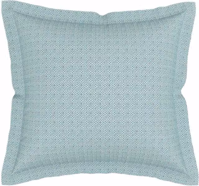 V&A Eastern Bloom Pure Cotton Pillowcases, 2 Pack, Indigo Blue