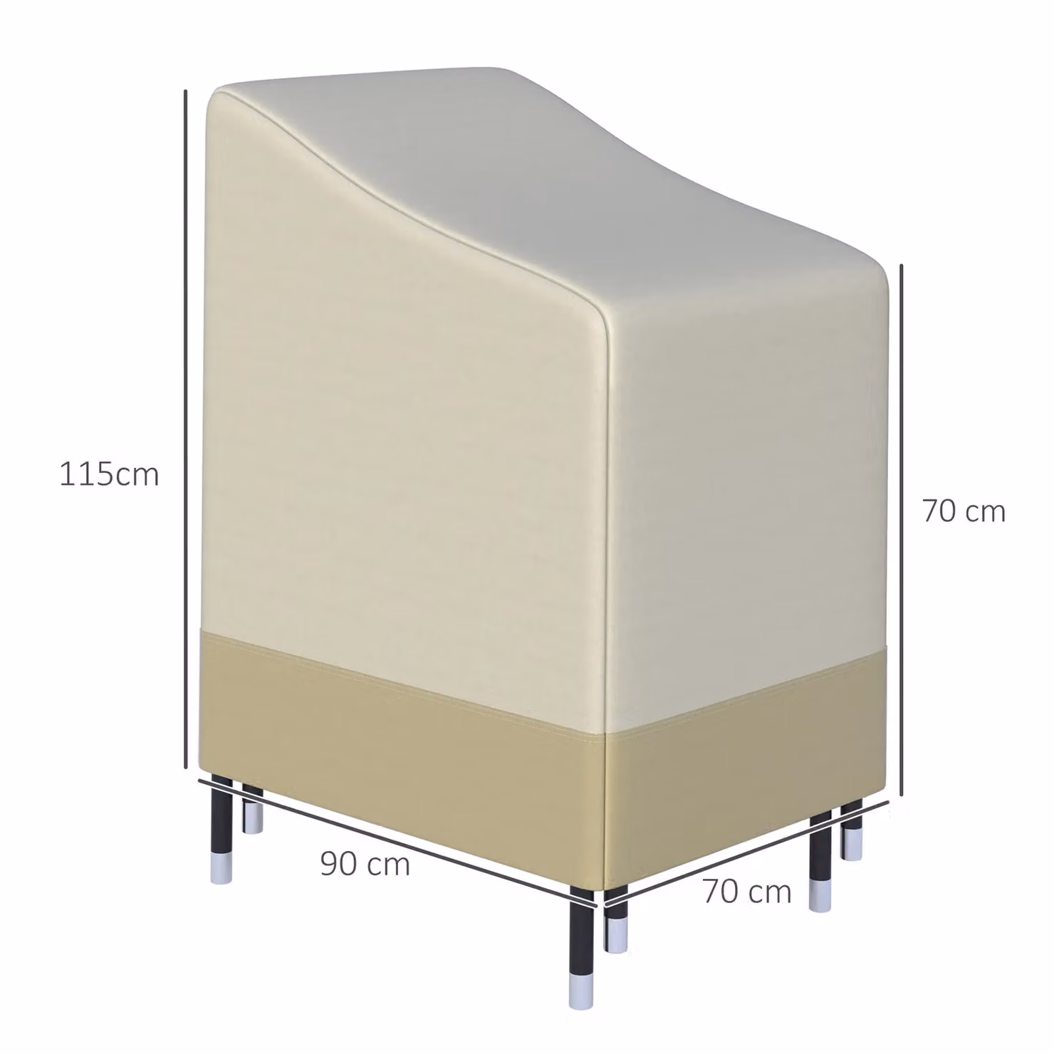 Outsunny Waterproof Sofa Cover in Beige and Brown – 2