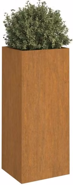 Berkfield Home Corten Steel Planter Tub in Brown, W/D/H: 32 x 29 x 75 cm – 1