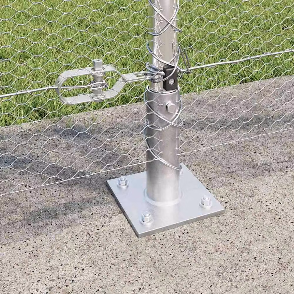 Berkfield Home Hexagon Fence in Silver Galvanised Steel, H: 150 cm x W: 10 m – 2