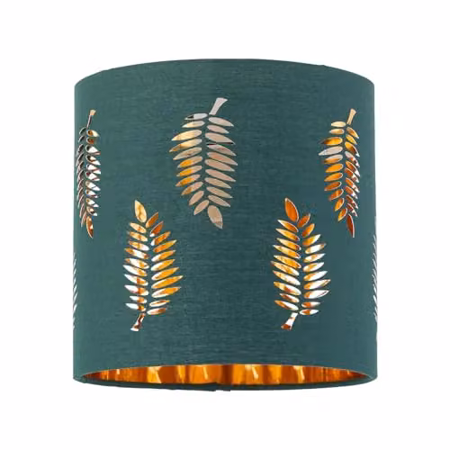 First Choice Lighting Romana Touch Table Lamp in Brushed Chrome with Green Fabric Shade – 5