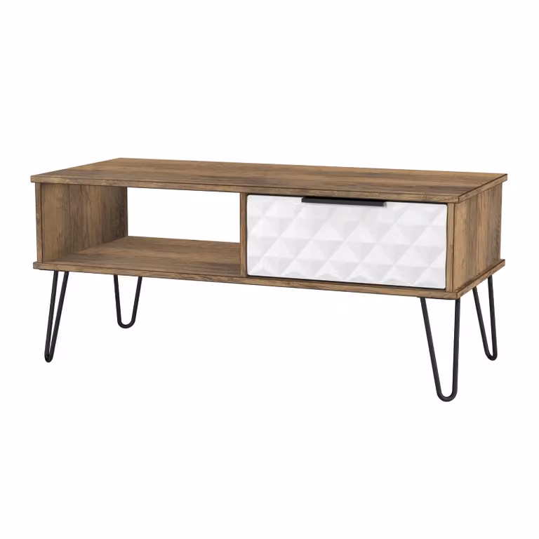 2 U Islay 1 Drawer Coffee Table in White