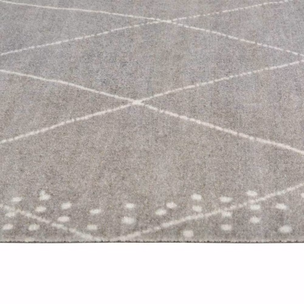 Berkfield Home Washable Grey Velvet Kitchen Rug with Diamond Pattern, W: 45 cm, L: 150 cm – 3