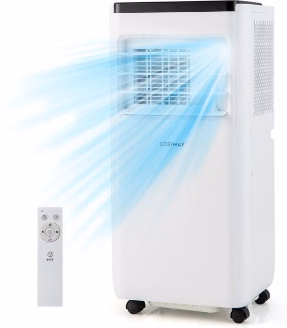 Costway White Monobloc Portable Air Conditioner with Timer