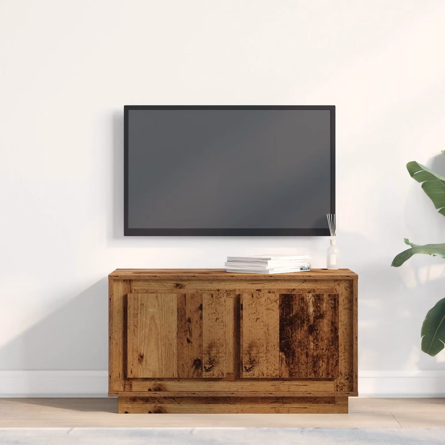 Berkfield Home Rustic Old Wood TV Cabinet in Brown, W/D/H: 80 x 35 x 45 cm – 3