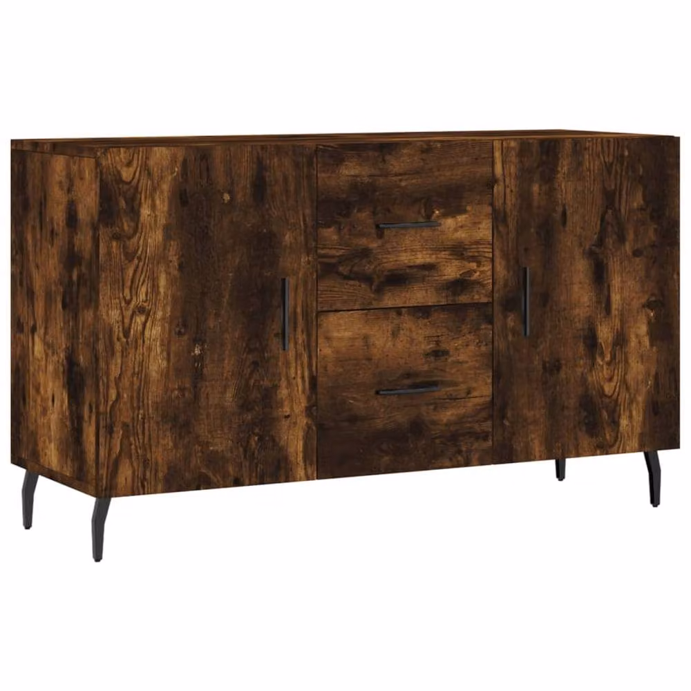 Berkfield Home Modern Smoked Oak Sideboard in Brown, W/D/H: 100 x 36 x 60 cm – 2