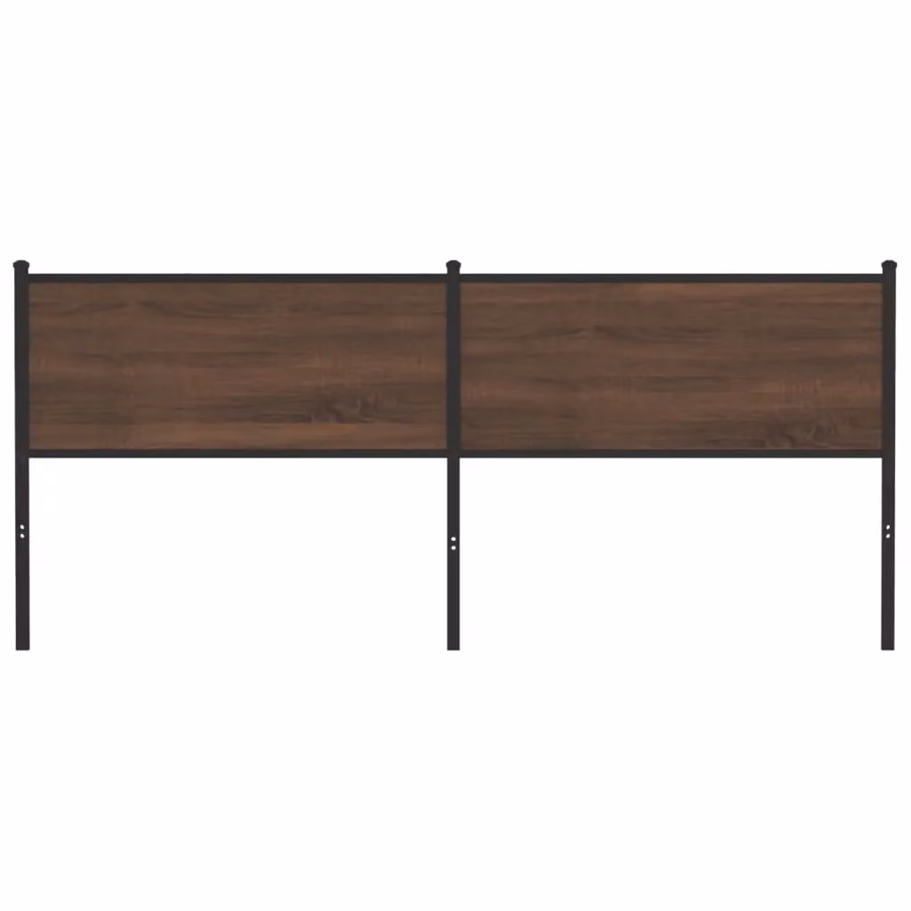 Berkfield Home Classic Headboard in Brown Oak with Metal and MDF Construction – 3