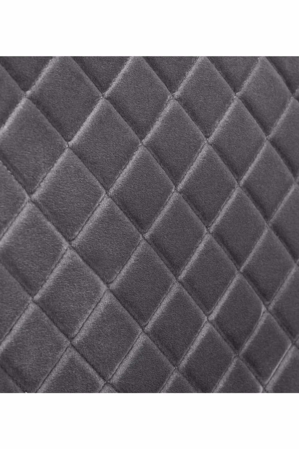 Julian Bowen Sanderson Diamond Quilted Velvet Bed Frame, Grey, W: 150 cm, D: 200 cm, H: 109 cm – 4