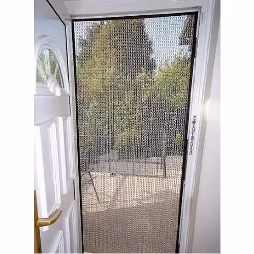 Xterminate Aluminium Fly Blind Door Screen Chain Curtain in Silver, W/H: 90 x 210 cm – 2