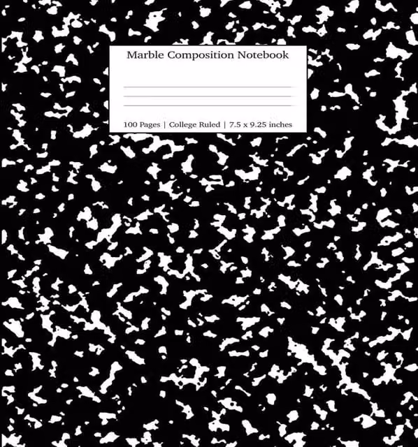 Young Dreamers Press Black Marble Composition Notebook, College Ruled, Lined Paper