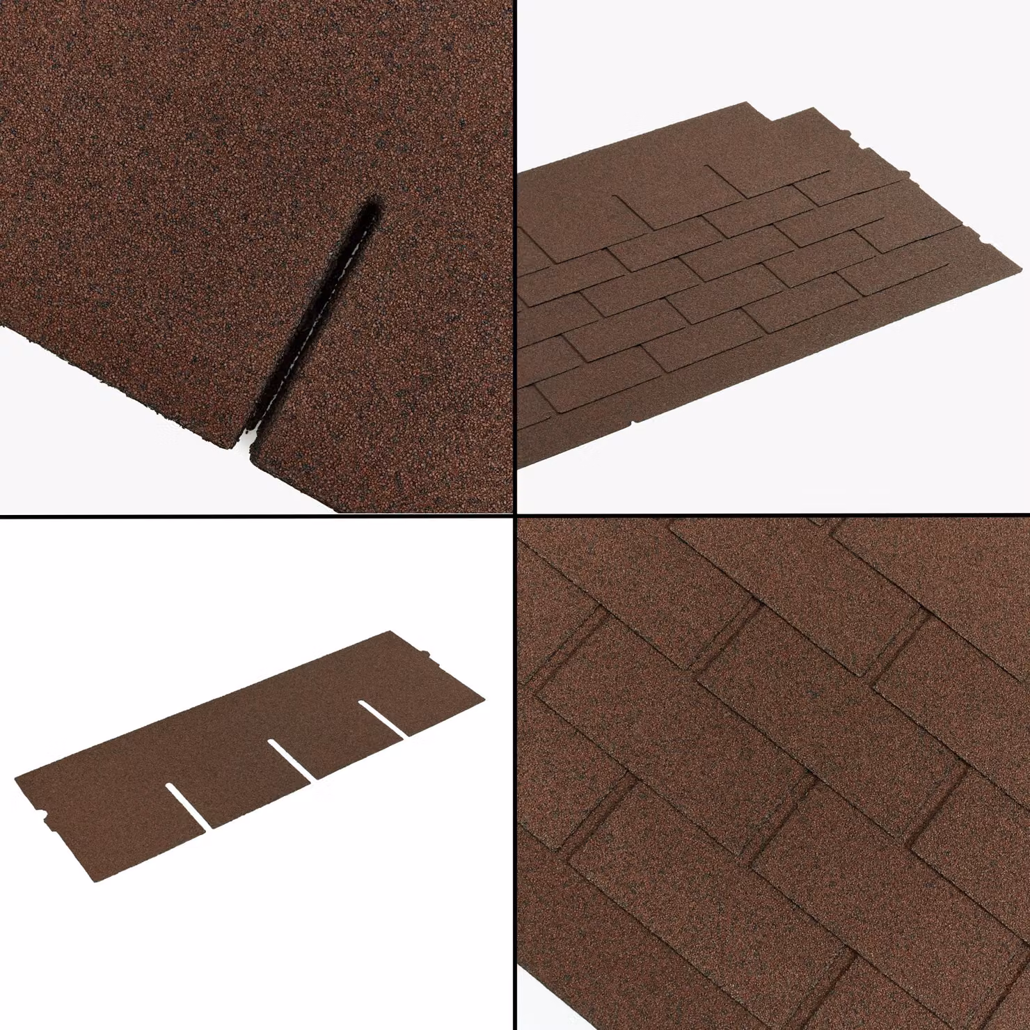 Novecrafto Heavy Duty Bitumen Asphalt Roof Shingles, Brown, 20 Pieces, W: 100 cm, H: 34 cm – 6