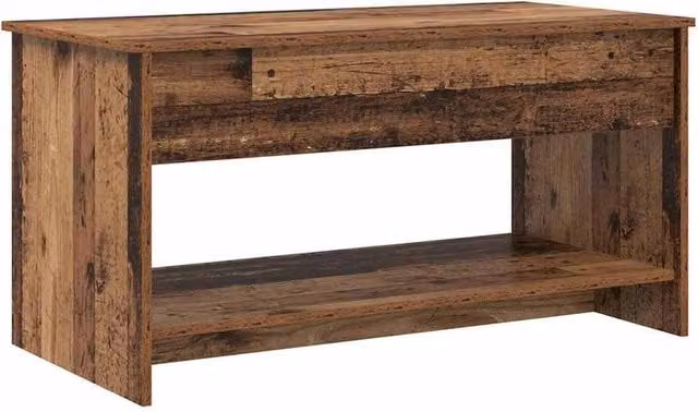 Berkfield Home Modern Rectangular Coffee Table in Brown with Lift Mechanism, W: 102 cm, D: 50 cm, H: 52.5 cm