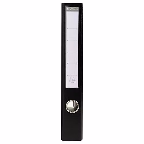 Exacompta Prem'Touch PVC Lever Arch File for A4 Documents, 2 Rings, Black, Spine Width: 50 mm, W/D/H: 32 x 29 x 5 cm – 2