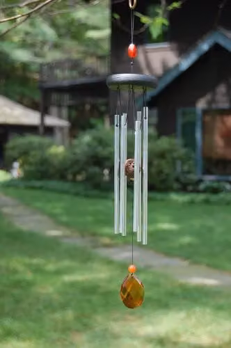 Woodstock Chimes Amber Chakra Wind Chime in Aluminium and Wood – 3