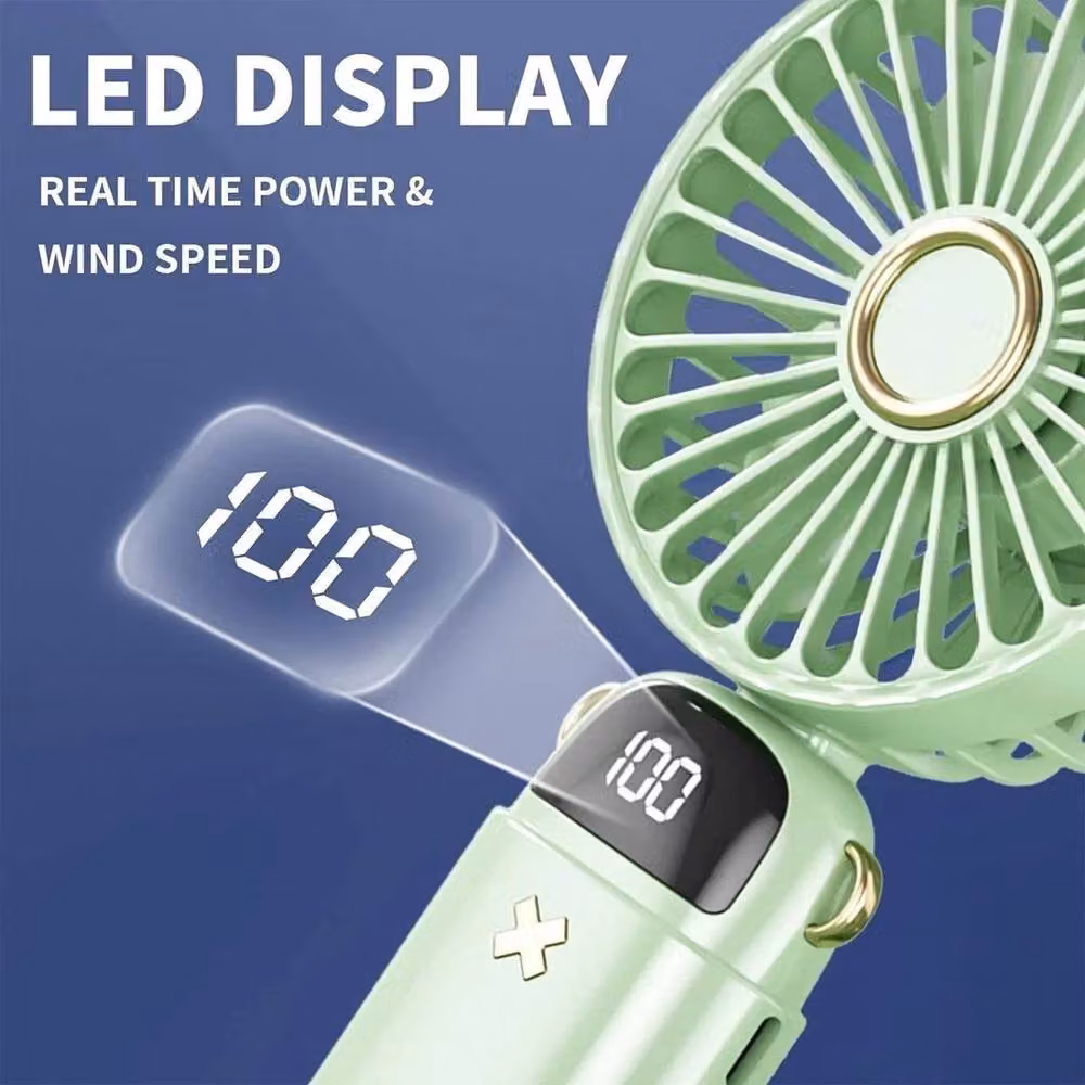 FLAVORA Green Rechargeable Portable Mini USB Handheld Fan – 2