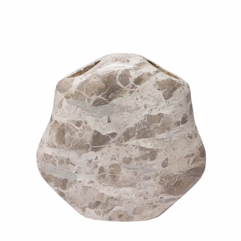 Dome Deco MAUNA Beige Stone Abstract Organic Tabletop Vase