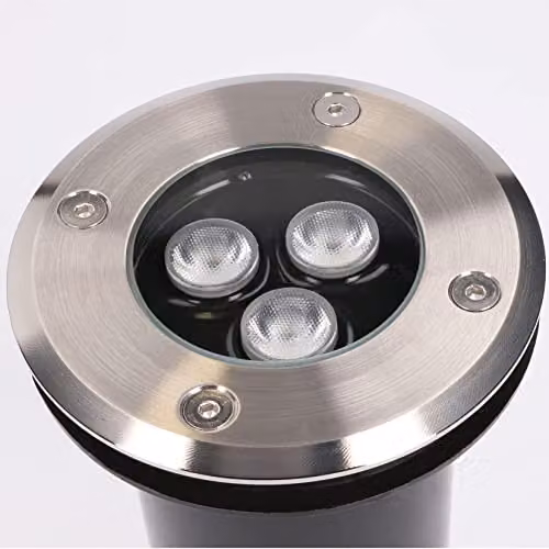 Netlighting Ringo LED 3 Light Recessed Outdoor Ground Light in Grey Stainless Steel IP67 – 2