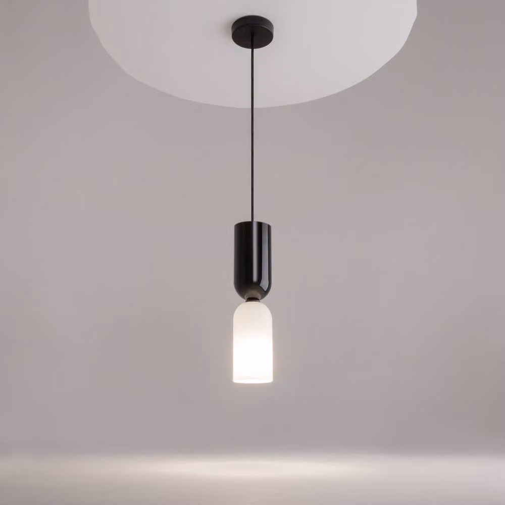 Netlighting Memory Modern Slim Pendant Ceiling Light in Black with E14 Socket and Height Adjustable Design – 2