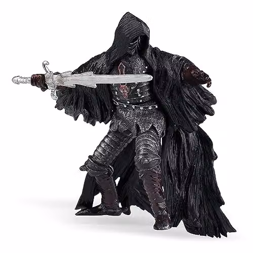 Papo Faceless Knight Fantasy Figure with Horse in Multicolour and Black