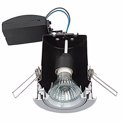 Loops White Recessed GU10 Ceiling Downlight with Adjustable Tilt and Dimmable Function – 3