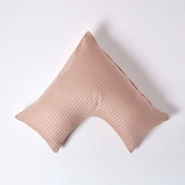 Homescapes 330 Thread Count Egyptian Cotton Percale Pillowcase in Beige
