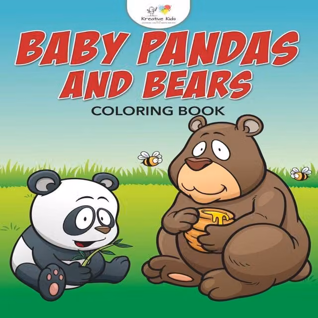 Kreative Kids Baby Pandas and Bears Colouring Book, Multicolour Paperback
