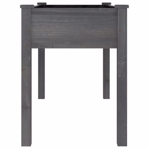 vidaXL Grey Solid Wood Fir Planter with Liner W: 118 cm, D: 59 cm, H: 76 cm – 5