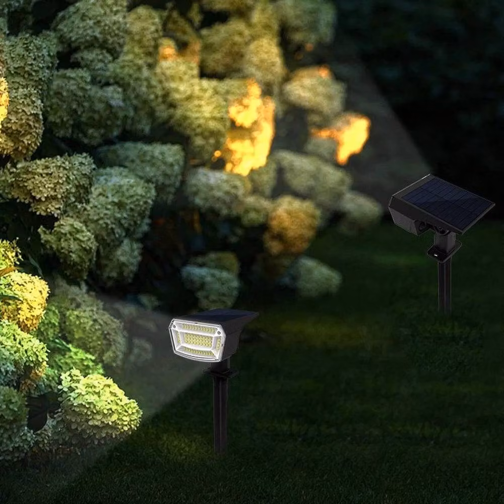 EONLION Black Solar LED Garden Floodlight with Dusk Sensor, Height: 100 cm – 3