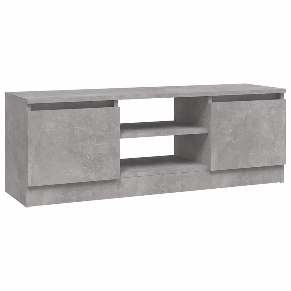 Berkfield Home Modern TV Cabinet with Door in Concrete Grey, W: 102 cm, D: 30 cm, H: 36 cm – 2