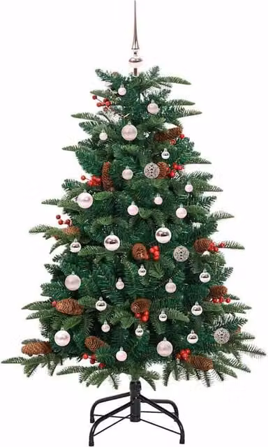 Berkfield Home Elegant Green Artificial Christmas Tree with 150 LEDs and Stand