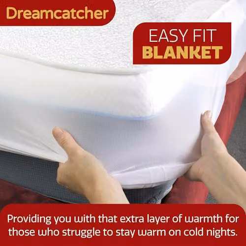 Dreamcatcher Sherpa Double Electric Blanket in White, W/D/H: 140 x 200 cm – 2