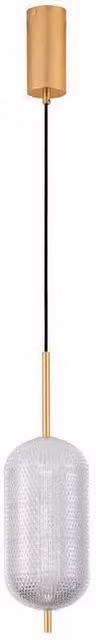 Netlighting Klelia Slim Pendant Light in Gold and Brass with Warm White LED, 17W, 1451lm, Dimmable