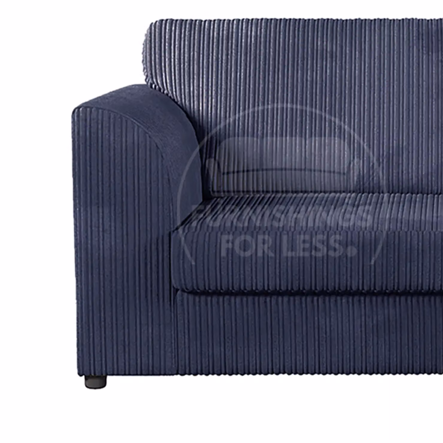 Furnishings For Less UK Luxor Jumbo Cord 5 Seater Corner Sofa, Right Hand Facing, Navy Blue – 2