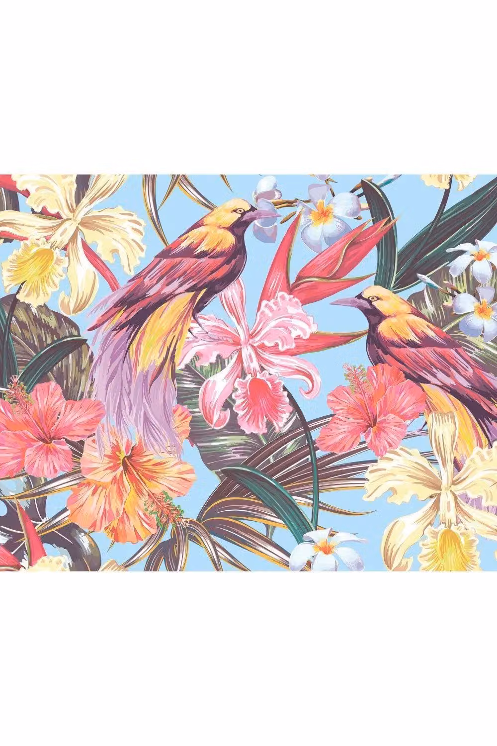 Origin Murals Birds & Flowers Multicolour Floral Wall Mural W: 350 cm, H: 280 cm – 2