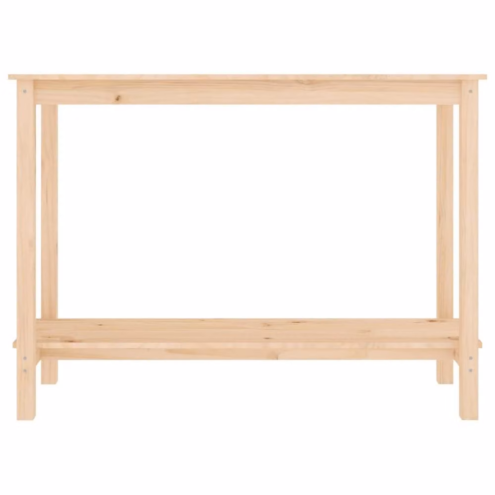 Berkfield Home Rustic Solid Wood Pine Console Table, Brown, W/D/H: 110 x 40 x 80 cm – 2