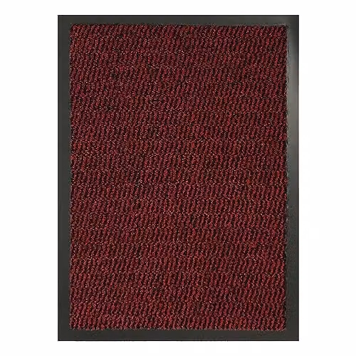KAV Non-Slip Washable Dirt Trapper Door Mat, Red, Pack of 2, W: 40 cm, D: 60 cm – 4