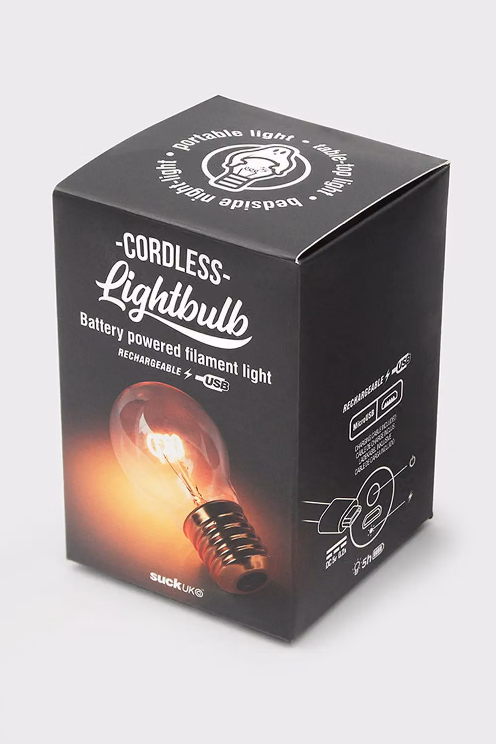 Suck UK Rechargeable Cordless LED Light Bulb Table Lamp in Yellow – 3