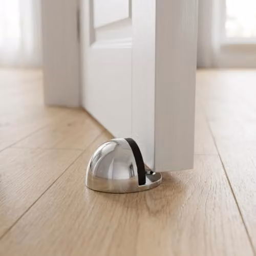 Betley Butterfly Polished Chrome Metal Floor Mounted Door Stop, Pack of 10 – 3