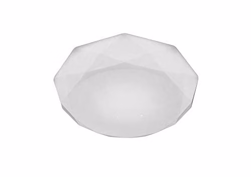 Netlighting Mantra M5111 Diamante Round LED Ceiling Light, 21W, 3000K Warm White, 2100lm, White Plastic, W/D/H: 39 x 39 x 10 cm