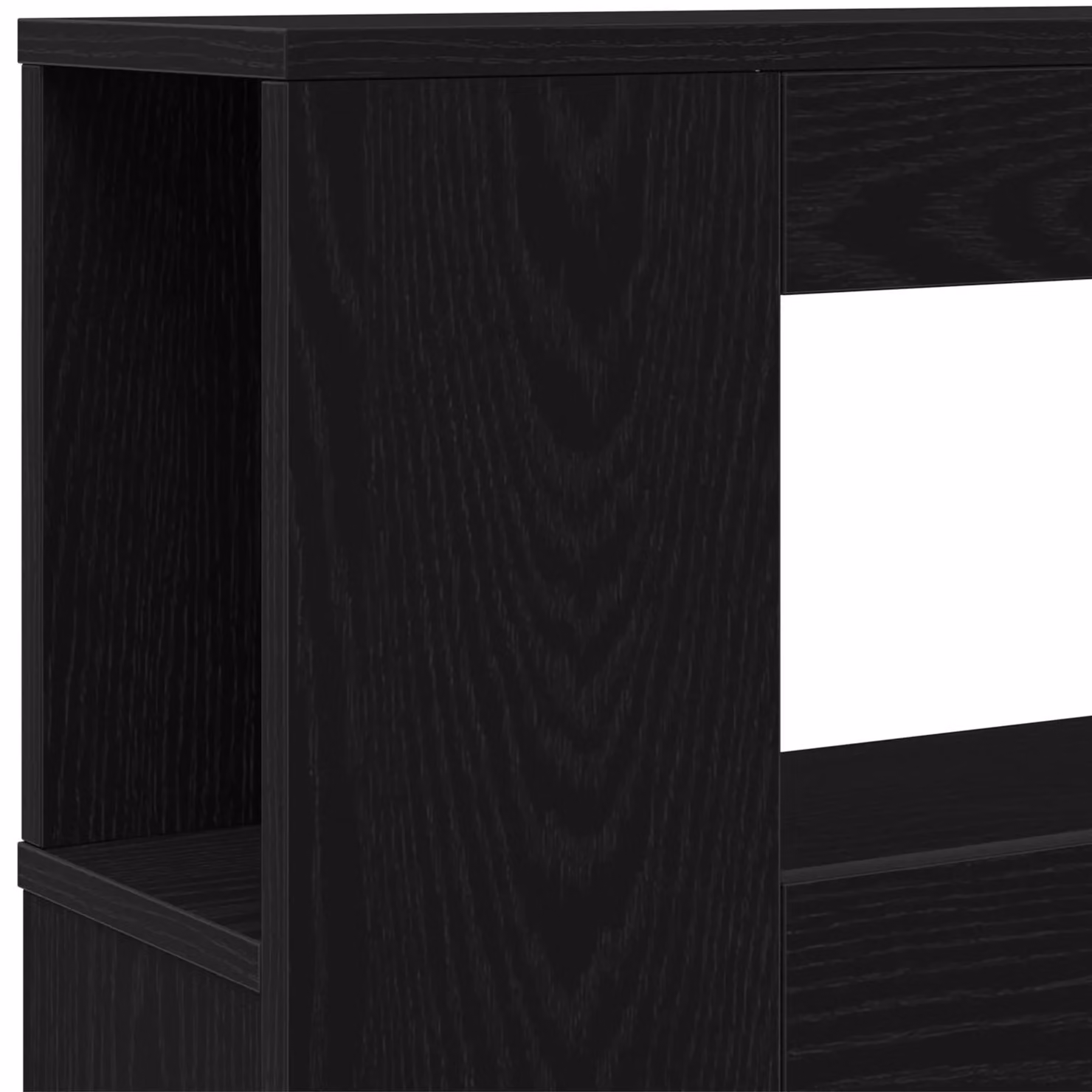 Berkfield Home Modern Storage Headboard with Integrated LED Lighting and Side Compartments in Black Oak, W/D/H: 120 x 18.5 x 103.5 cm – 5