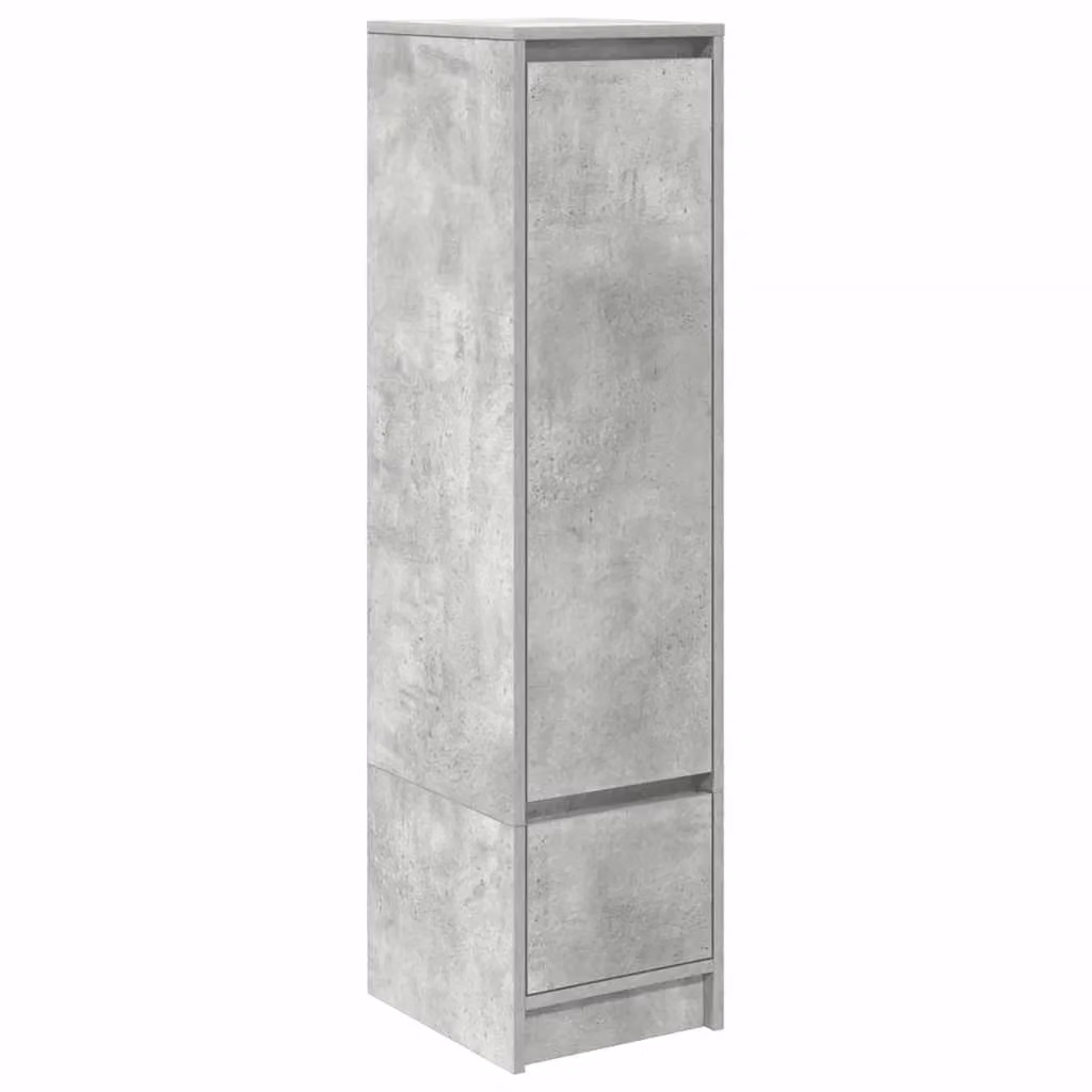 Berkfield Home Highboard in Concrete Grey, W/D/H: 29.5 x 34 x 119.5 cm – 2