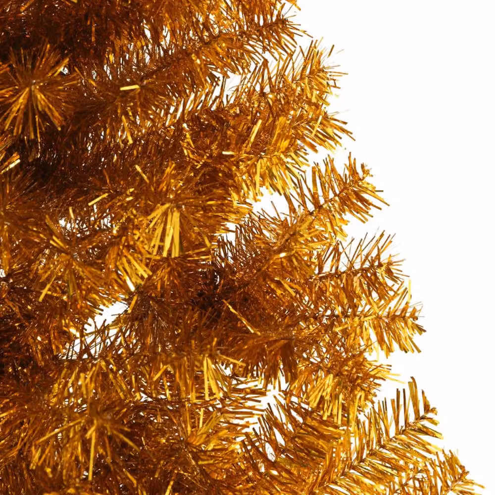 Berkfield Home Gold Artificial Half Christmas Tree with Metal Stand, Height: 240 cm – 2