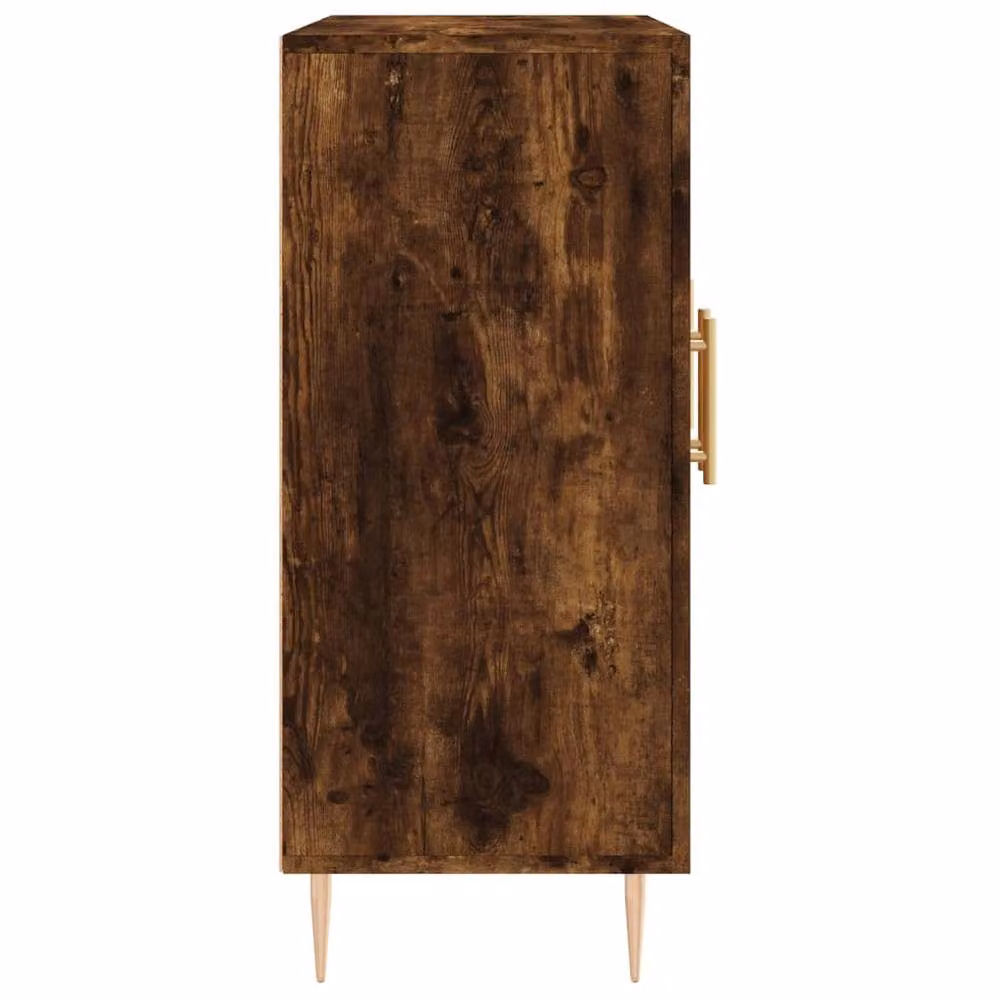 Berkfield Home Smoked Oak Sideboard in Brown, W/D/H: 90 x 34 x 80 cm – 4