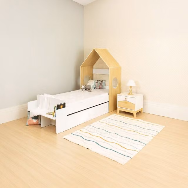 Seconique Cody 1 Drawer House Bed in White and Pine Effect