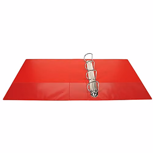 Exacompta Red A4 Rigid Ring Binder with 4 Rings and 3 Pockets – 4