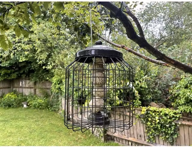 MantraRaj Heavy Duty Squirrel Proof Hanging Bird Feeder, Black