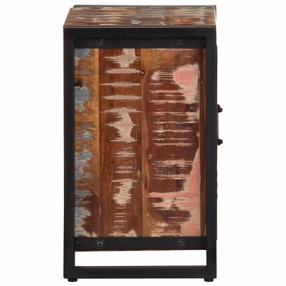 Berkfield Home Multicolour Mango Wood Bedside Cabinet W/D/H: 40 x 30 x 51 cm – 3