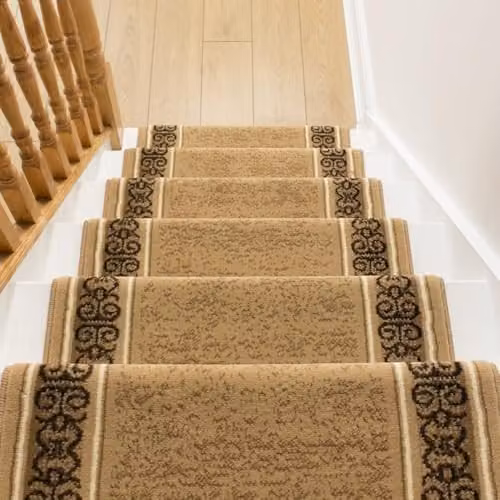 runrug Tribal Stair Runner in Beige, W: 70 cm, L: 690 cm – 2