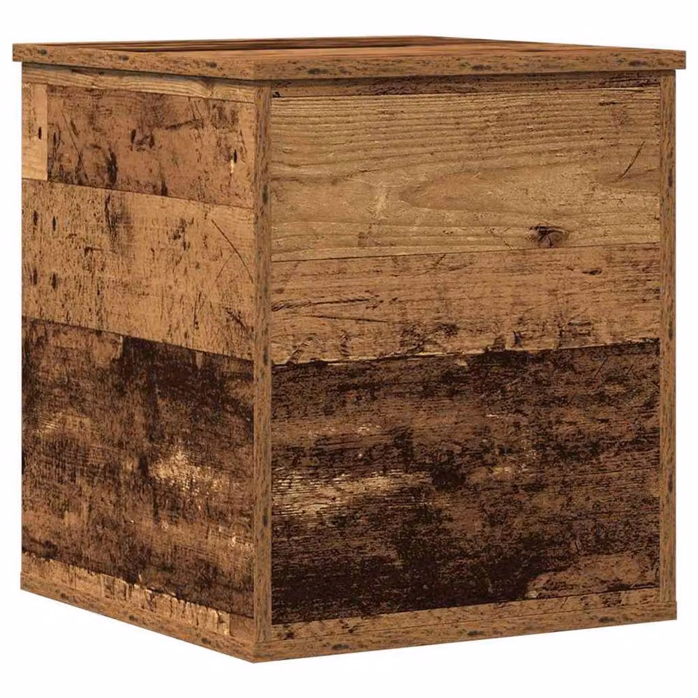 Berkfield Home Old Wood Storage Box in Brown, W/D/H: 40 x 42 x 46 cm – 4