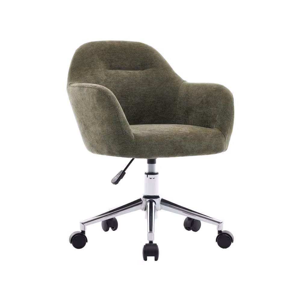 sweeek Children's Height Adjustable Office Task Chair in Khaki Chenille with Castors – 2